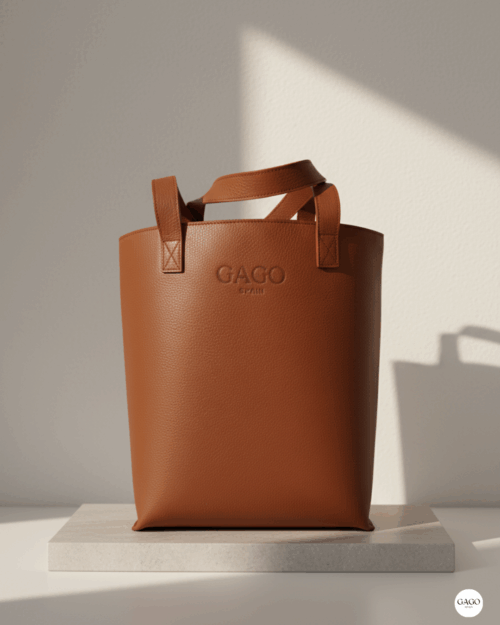 Leather Tote Bag Cognac