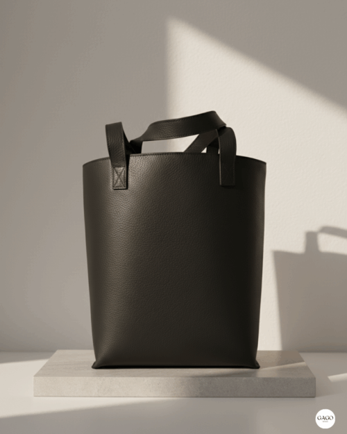 Leather Tote Bag  Negro