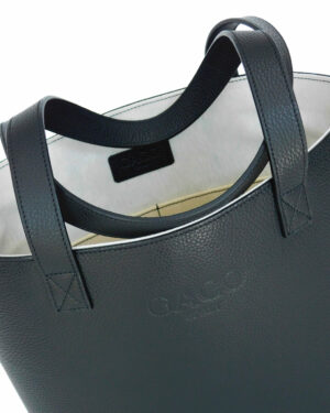 Leather Tote Bag  Negro