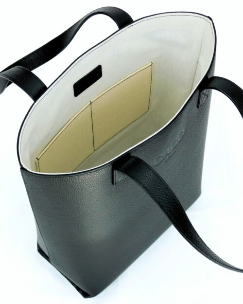 Leather Tote Bag  Negro - Imagen 7