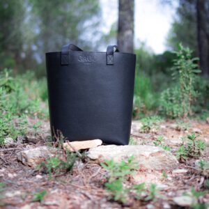 Leather Tote Bag  Negro