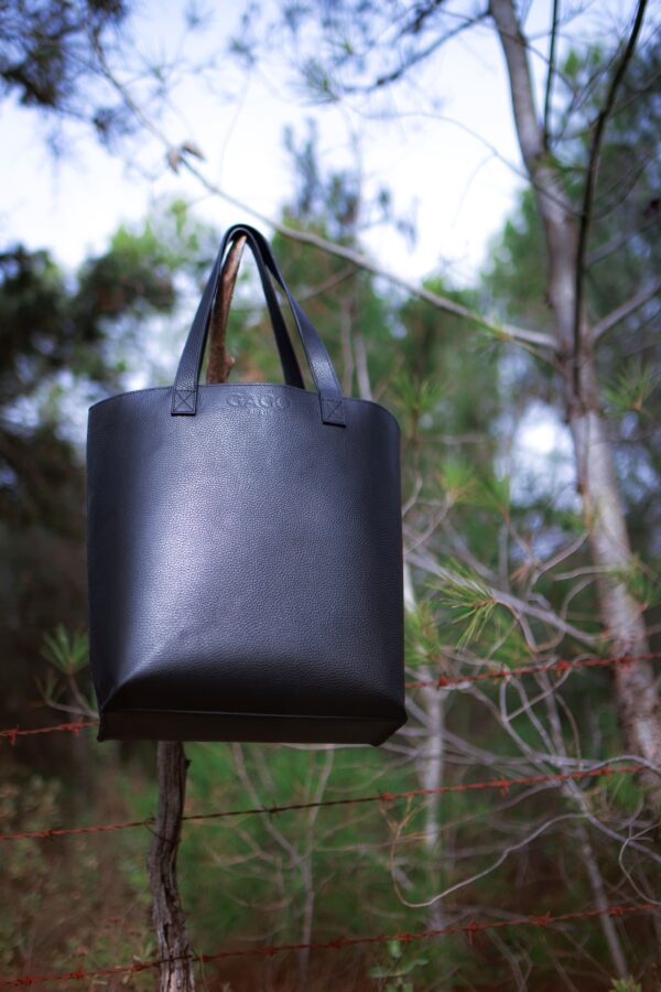 Leather Tote Bag  Negro - Imagen 5