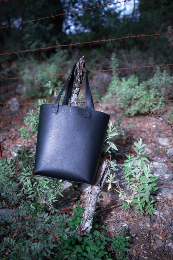 Leather Tote Bag  Negro - Imagen 3