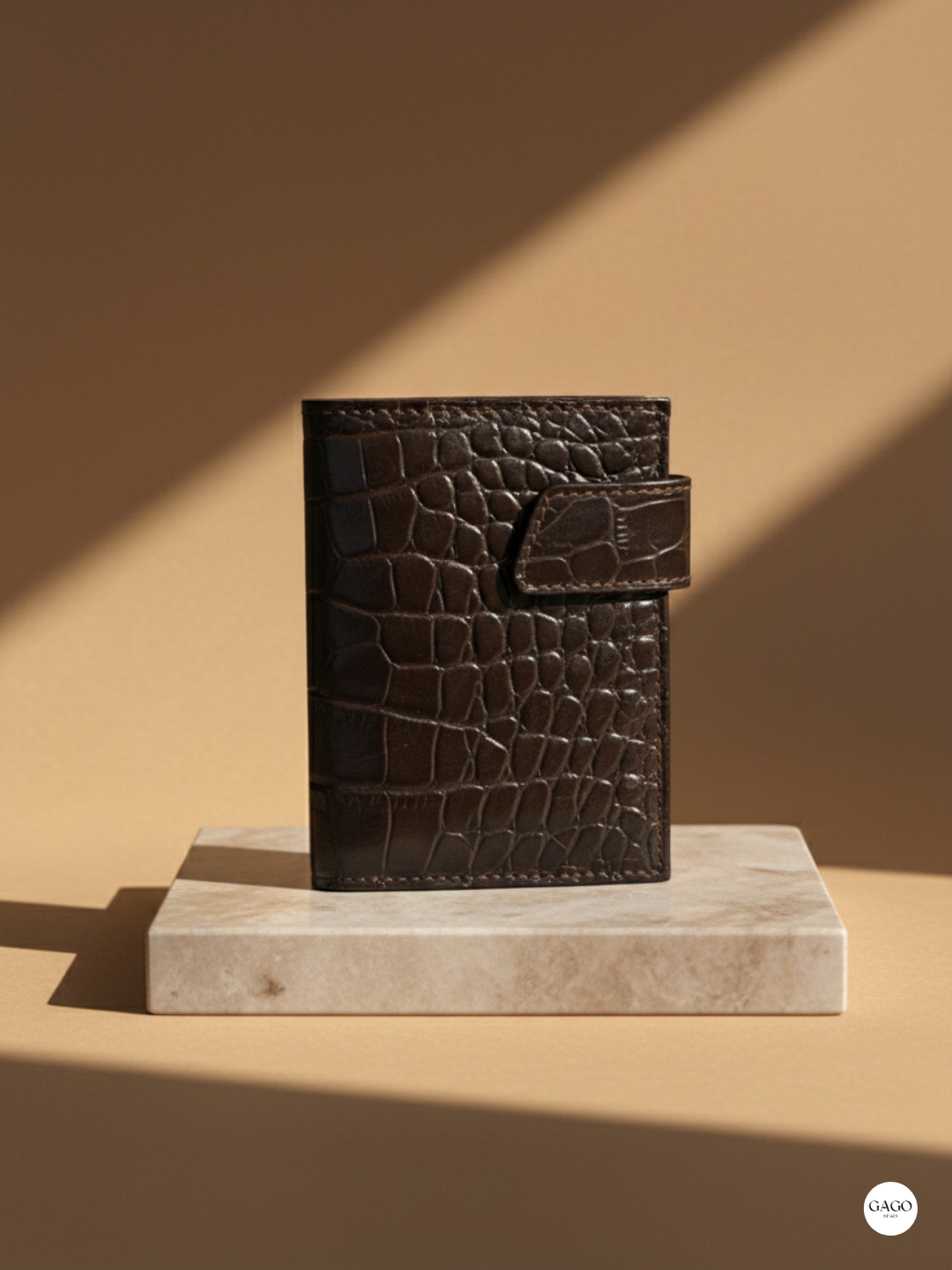 Cartera hombre piel coco marrón