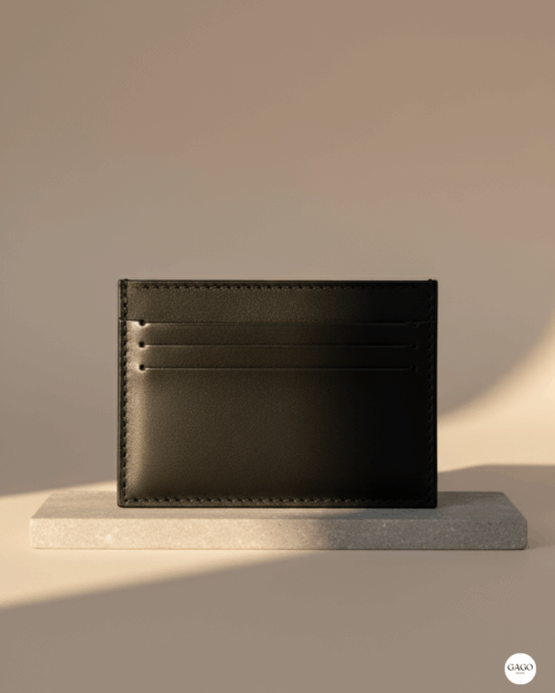 Tarjetero piel color negro