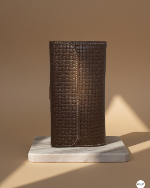 Cartera mujer grande piel trenzado piel