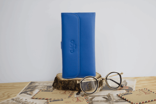 Cartera mujer grande piel degradados azules - Imagen 4