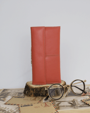 Cartera mujer grande piel coco y salmón