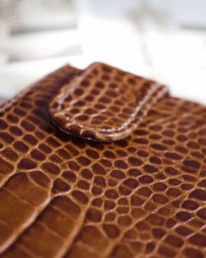 Cartera hombre piel coco cuero grande