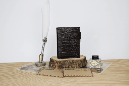 Cartera hombre piel coco marrón