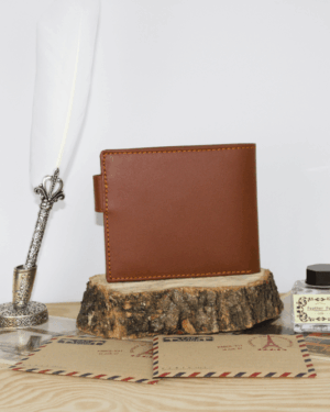 Cartera de hombre cuero costura con broche