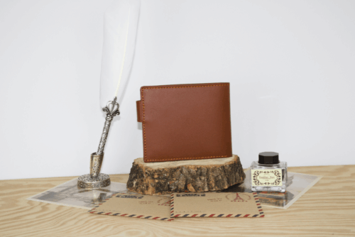 Cartera de hombre cuero costura con broche - Imagen 2