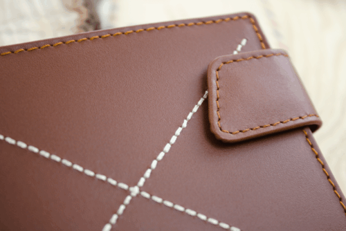 Cartera de hombre cuero costura con broche - Imagen 6