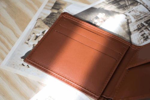Cartera de hombre cuero costura con broche - Imagen 4