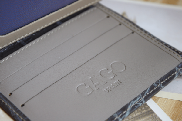 Cartera hombre piel coco gris pequeña - Image 2