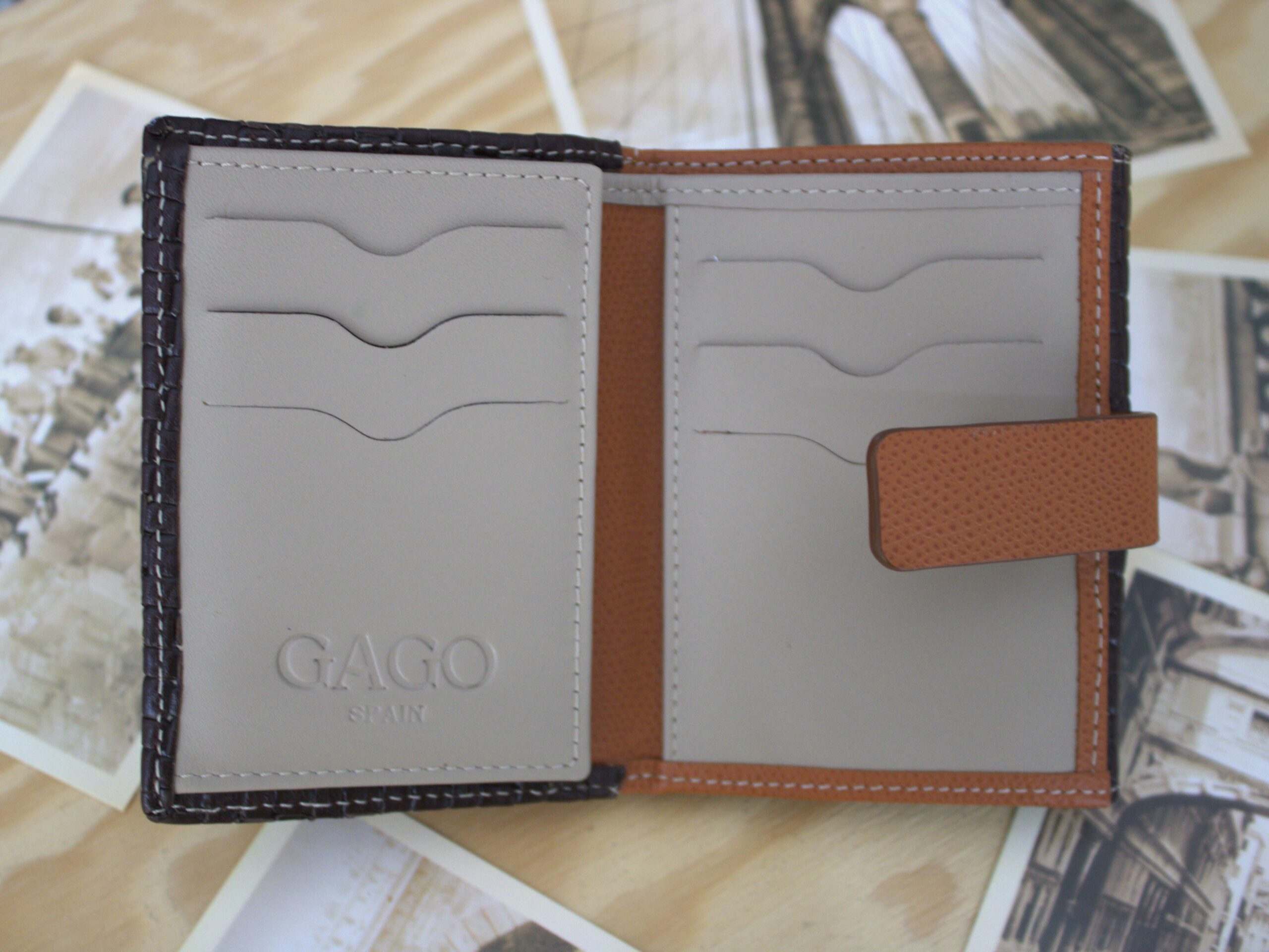 Cartera mujer pequeña piel trenzado piel - Imagen 8