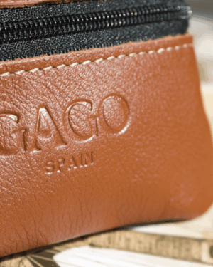 Monedero piel color cuero