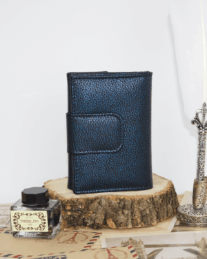 Cartera mujer pequeña piel serpiente y azul