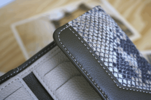 Cartera mujer grande piel serpiente y oliva - Image 4