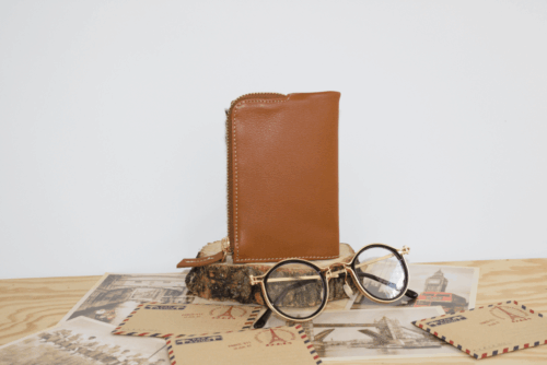 Cartera mujer pequeña piel leopardo y cuero - Image 2