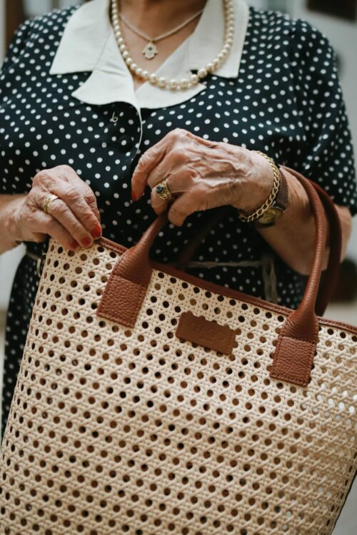TOTE BAG RATÁN COGNAC - Image 2
