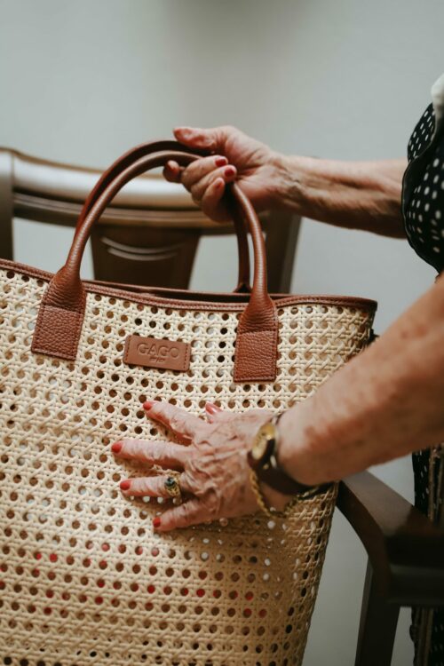 TOTE BAG RATÁN COGNAC - Image 3