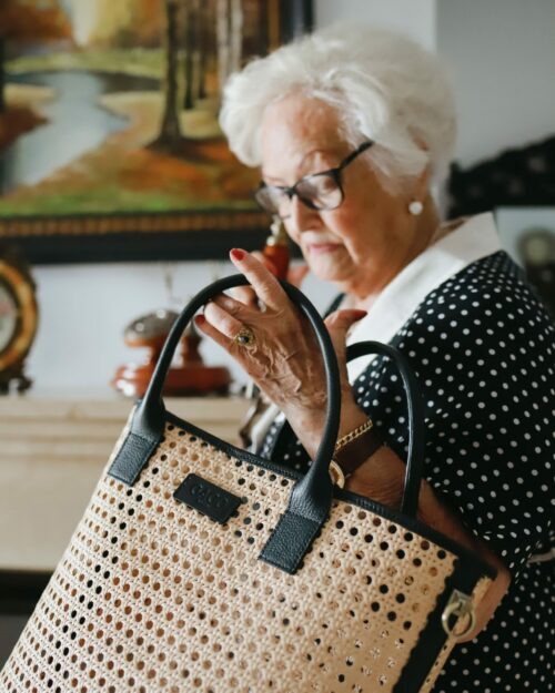 TOTE BAG RATÁN COLOR BLACK